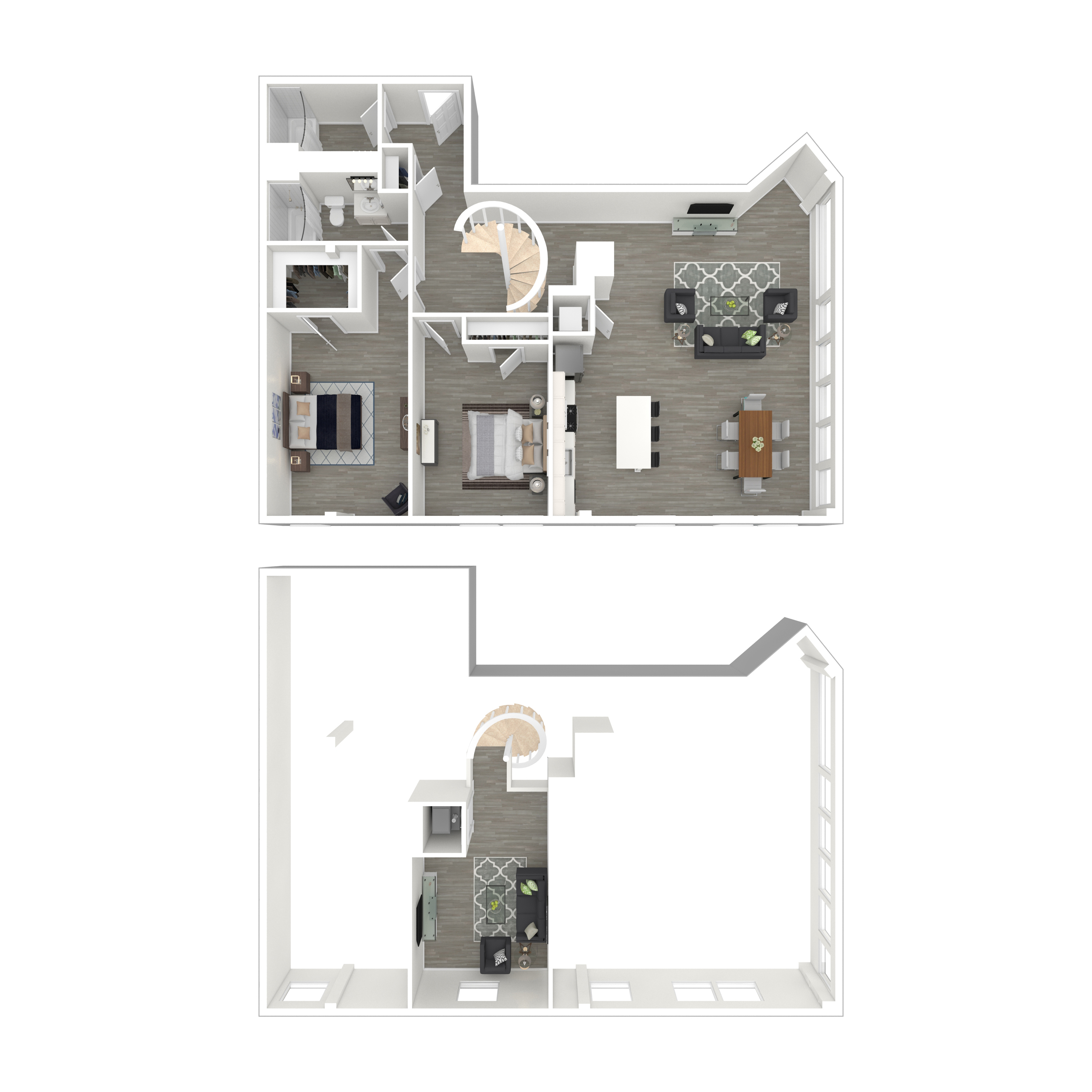 Floor plan for 2 beds, 2 baths, 1638 sqft